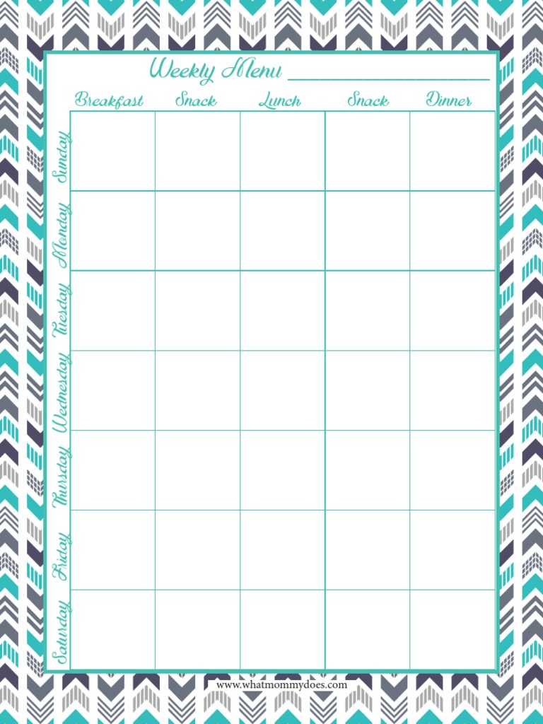 Weekly Family Meal Plan Template | PDF