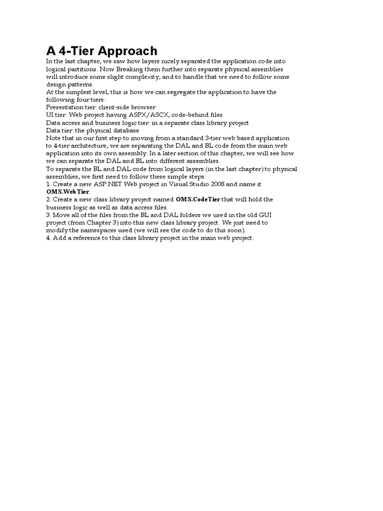 4-Tier Architecture for Web Applications | PDF | Computers | Technology ...