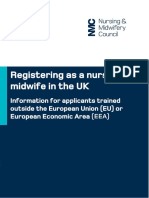 Registering Nurse or Midwife Outside Eu