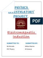 Physics Investigatory Project: Electromagnetic Induction