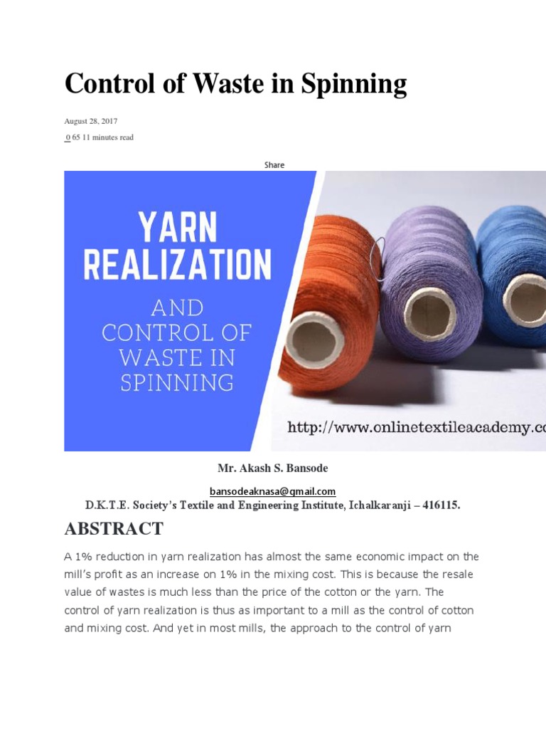 Wrkings For Calculation PDF Spinning (Textiles) Yarn