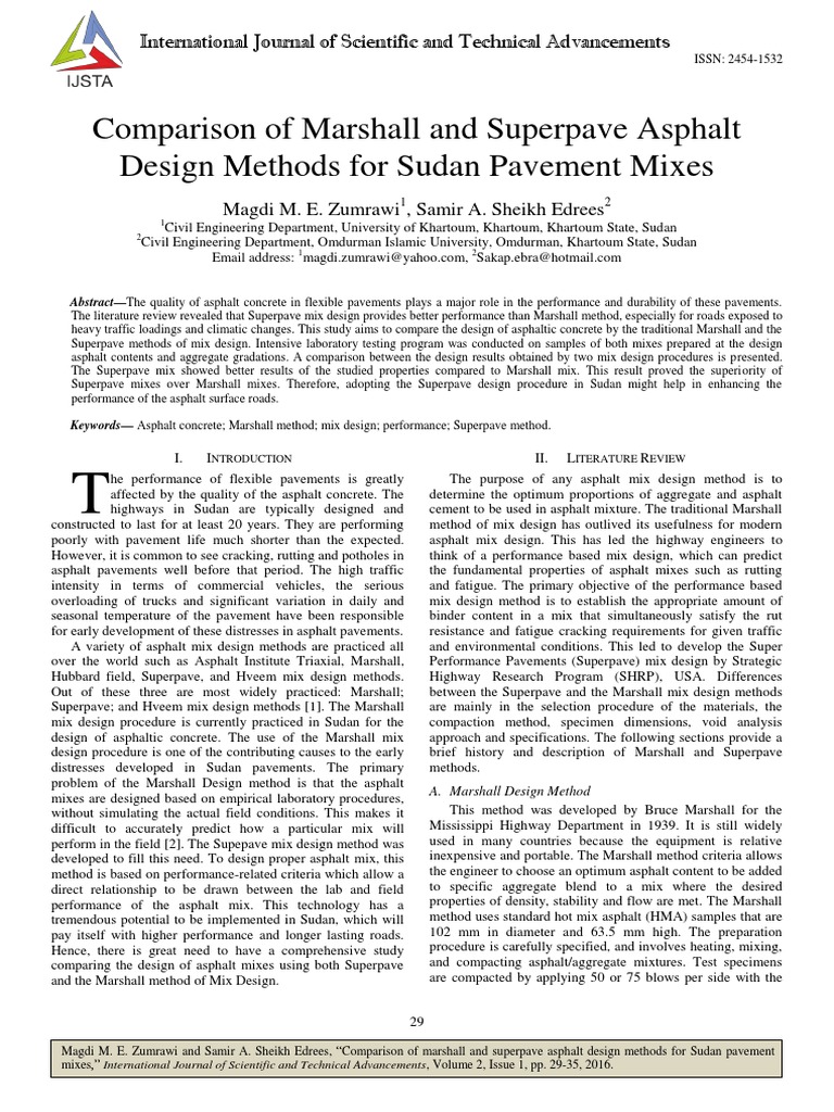 Comparison of Marshall and Superpave Asp PDF | PDF | Road Surface ...