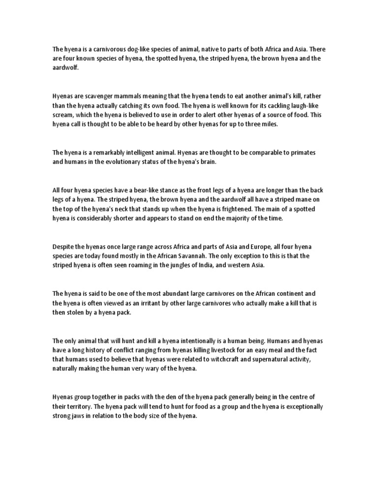 Hyena Pdf