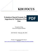 Evaluation of Special Economic Zone Policy and Suggestions For Vitalization of Zone