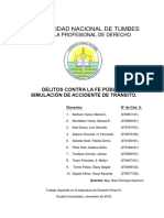 Delito Simulación de Accidente de Transito Derecho UNTUMBES 2018-2-O