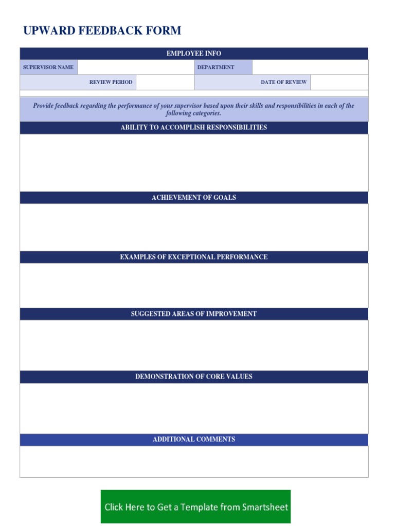 Upward Feedback Form Template | PDF