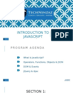 Introduction To Javascript: 1 Techninzaz Confidential