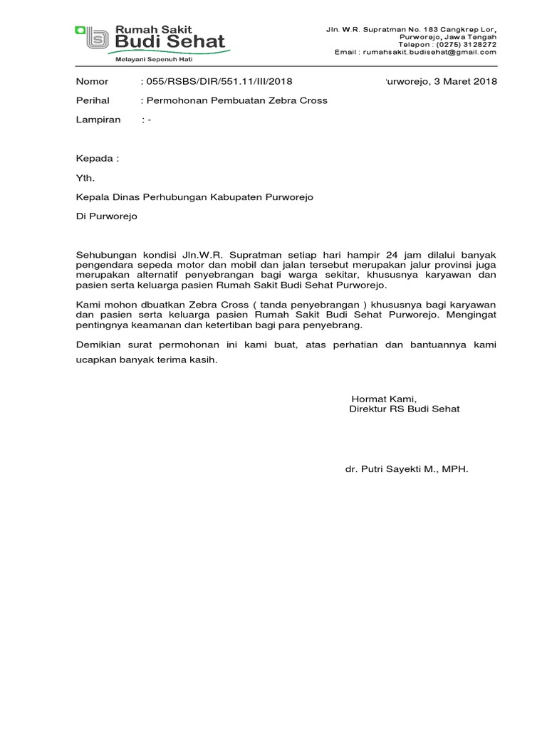 Surat Permohonan Zebracross