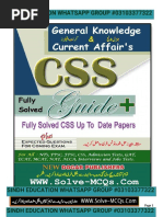 Dogar Sons CSS Current Affairs Past Years Question Answers PDF