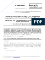 Cooperative Problem-Based Learning (CPBL) : Framework For Integrating Cooperative Learning and Problem-Based Learning