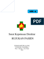 Surat Keputusan Direktur Rujukan Pasien: " Pondok Tjandra "