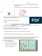 Diffusion and Osmosis Worksheet