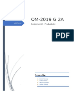 OM-2019 G 2A: Assignment 1 - Productivity