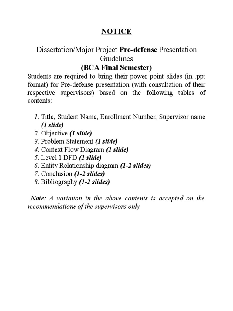 BCA Final Project Presentation Guidelines | PDF | Bachelor's Degree ...