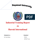 Industrial Training Report on Tourism Operations at Harrak International