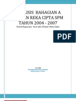 Analisis Bahagian A Soalan Reka Cipta SPM Tahun 2004 - 2007