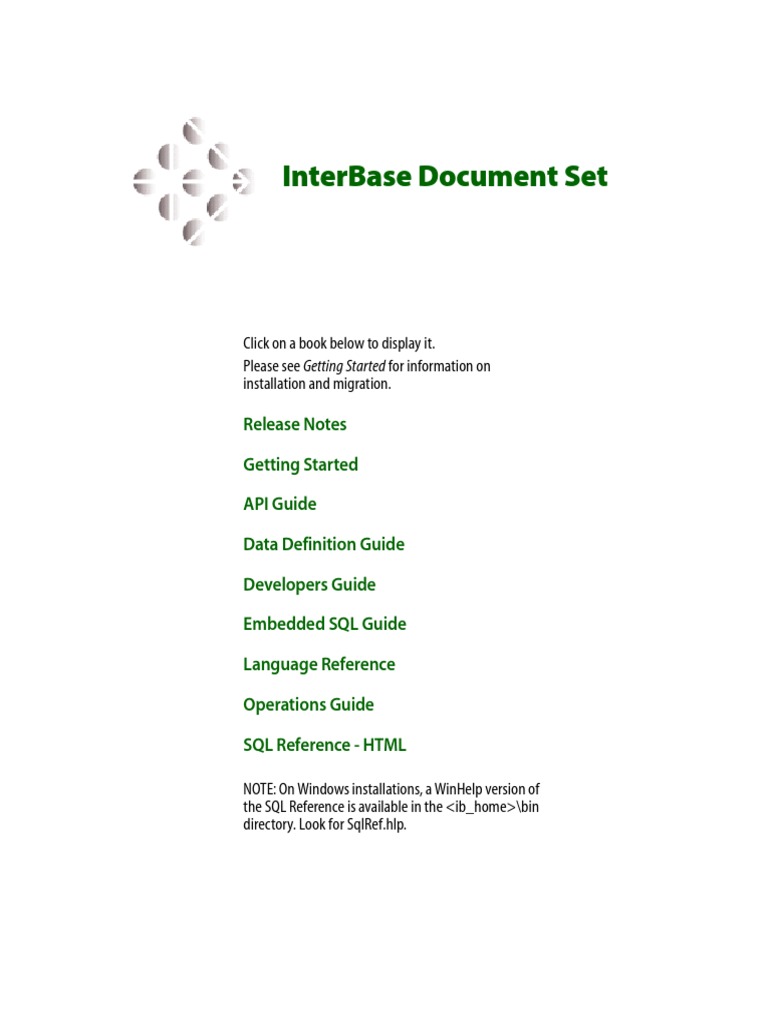 InterBase Documentation Overview | PDF