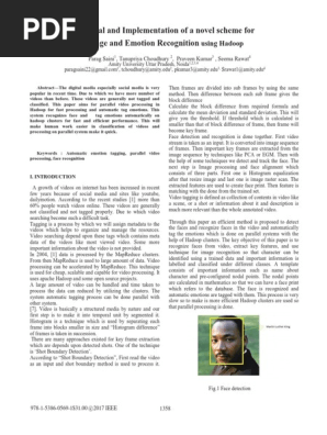 Proposal and Implementation of a novel scheme for Image and Emotion Recognition using Hadoop