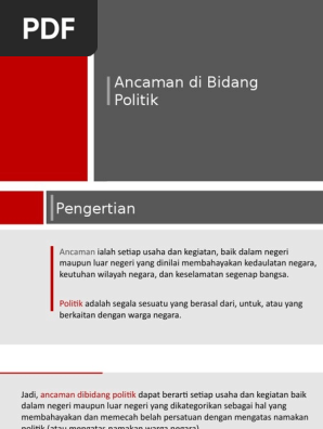 Ancaman Di Bidang Politik