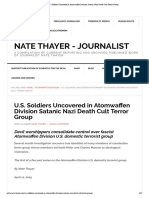 U.S. Soldiers Uncovered in Atomwaffen Division Satanic Nazi Death Cult Terror Group
