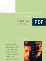 Codes and Conventions of Two Crime Thrillers: The Dark Night Se7en