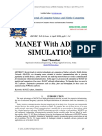 MANET With ADMEN SIMULATION