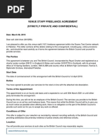 Freelance Venue Staff Agreement 2019