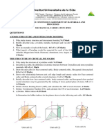Questions: Harmonized Continuous Assesment of Materials and Processes Mechanical Fabrication Hnd1