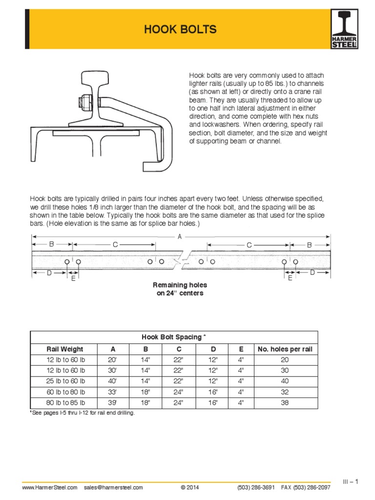 Hook Bolts | PDF | Screw | Tools