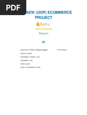 Final e Commerce Documentation 