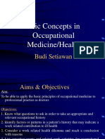 Basic Concepts in Occupational Medicine/Health: Budi Setiawan