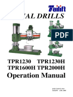 Radial Drills: TPR1230 TPR1230H TPR1600H TPR2000H