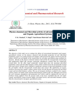 Physico-chemical and Microbial Activity of Soil Under Conventional Inorganic and Organic Agricultural Systems