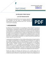 Novedades Tributarias - Ley de Financiamiento Diciembre 2018