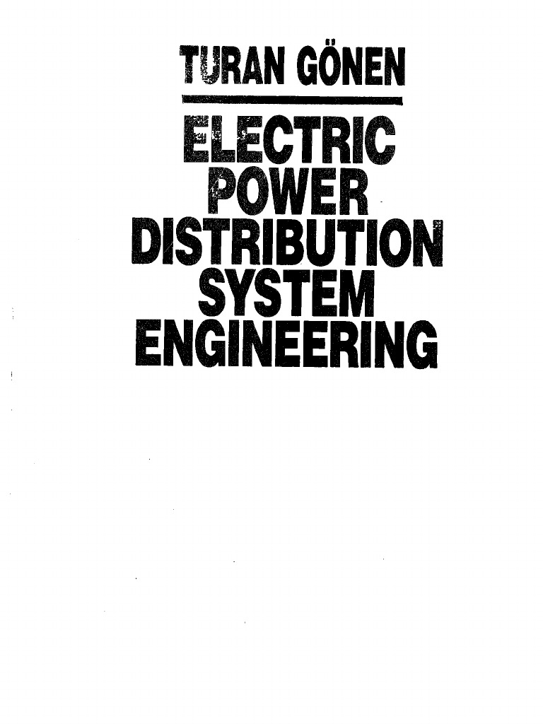 Electric Power Distribution Engineering | PDF