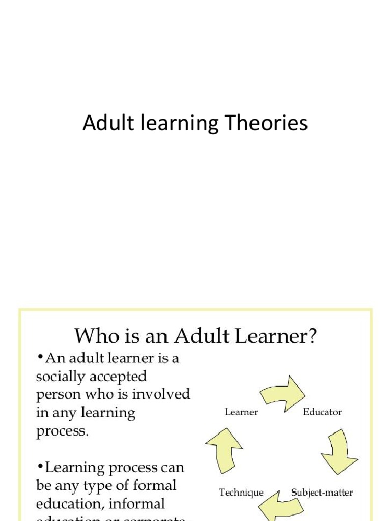 Adult Learning Theories | PDF