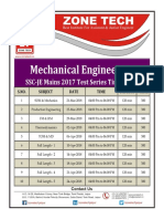 Ssc-Je Mains Exam-2017 Test Series Time Table (Mechanical Engineering) 107