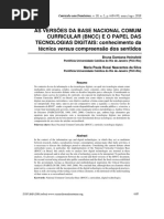 AS VERSÕES DA BASE NACIONAL COMUM CURRICULAR (BNCC) E O PAPEL DAS TECNOLOGIAS DIGITAIS