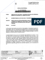 Circular 20157000000185 Certificado de Aptitud Psicofísica para El Porte y Tenencia de Armas de Fuego