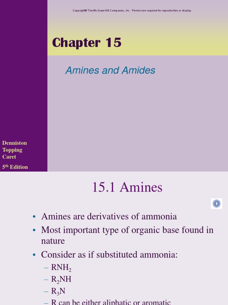 Chapter 15 Amines and Amides Powerpoint L | PDF | Amine | Amide