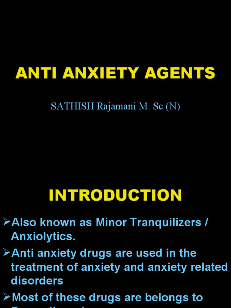 Anti Anxiety Agents Examples