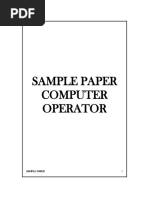 Sample Paper Computer Operator