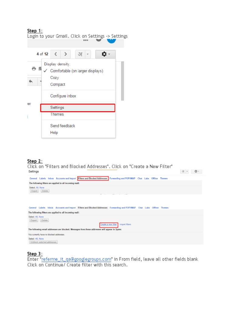 How To Set Rule On GMail PDF