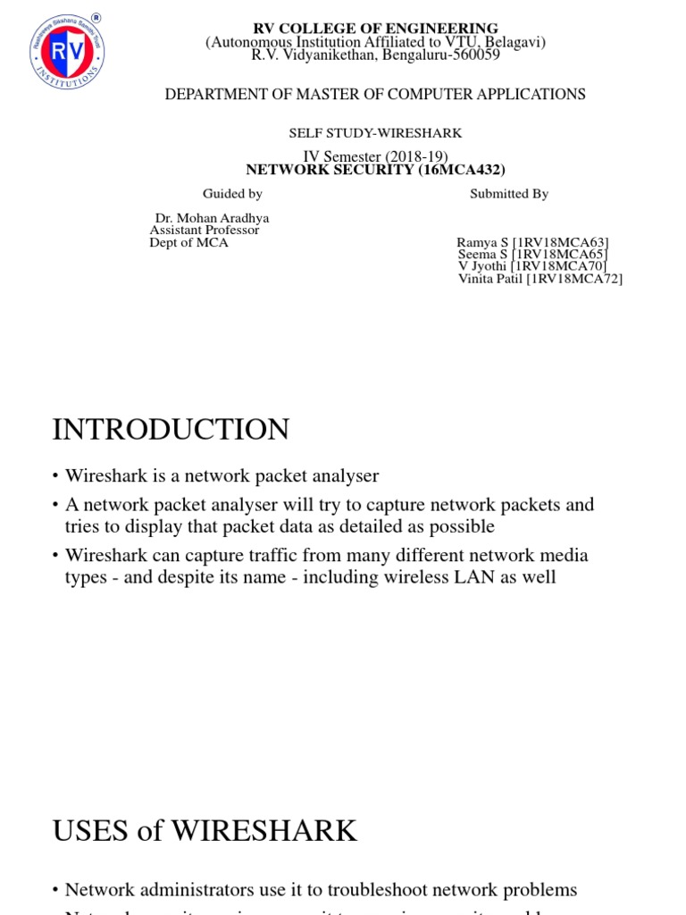 Wireshark Overview for Network Security | PDF