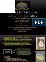 A Presentation On Group Discussion