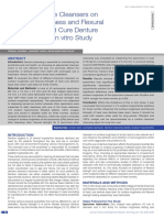 Effect of Denture Cleansers On Surface Roughness and Flexural Strength of Heat Cure Denture Base Resin-An in Vitro Study