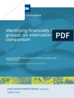 Identifying financially illiterate groups