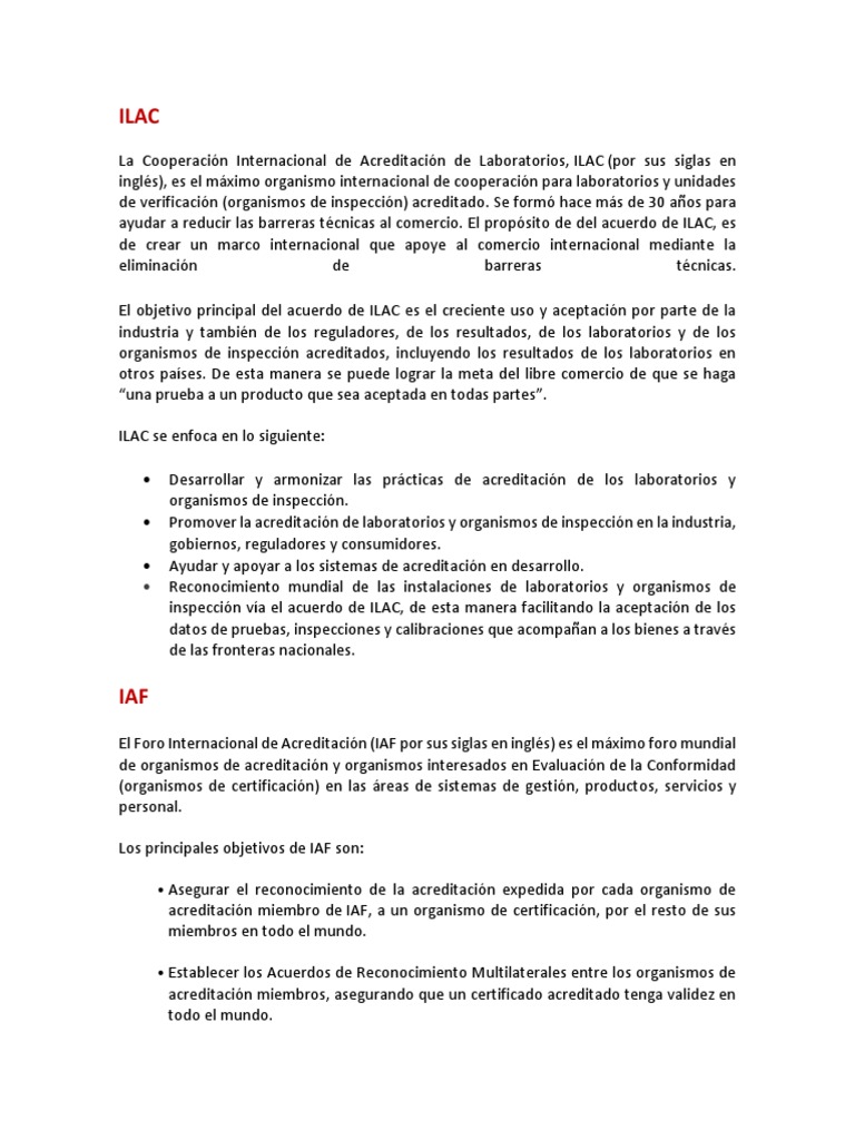 ILAC | PDF | Calidad (comercial) | Business