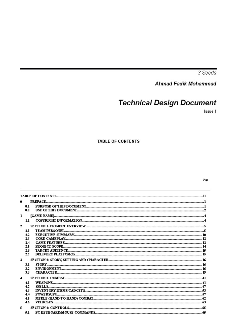 Technical Design Document: 3 Seeds | PDF