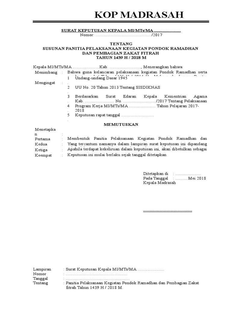 Program Kegiatan Pondok Ramadhan - Umi Soal